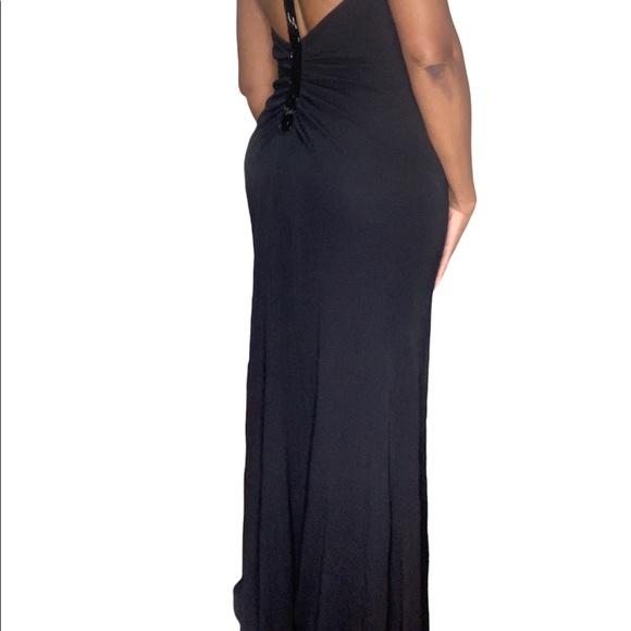 Adrianna Papell Evening Gown Size 8 Black Back out - Picture 4 of 7